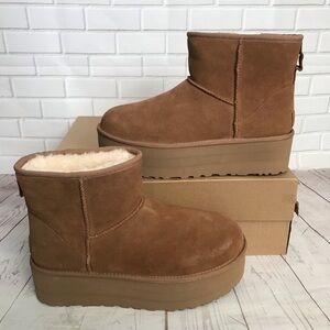 UGG CLASSIC MINI PLATFORM SUEDE BOOT